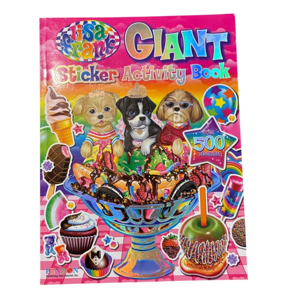 Lisa Frank Giant Sticker Activity Book 500+ Stickers Bendon‎ 2012 *see photos